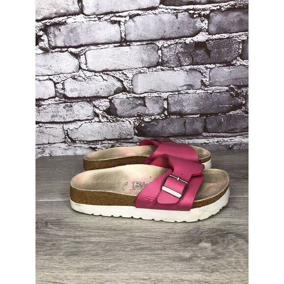 Birkis By Birkenstock Pink Leather Buckle Strap Platform Sandals Women Sz 35EU/5 - Picture 15 of 16